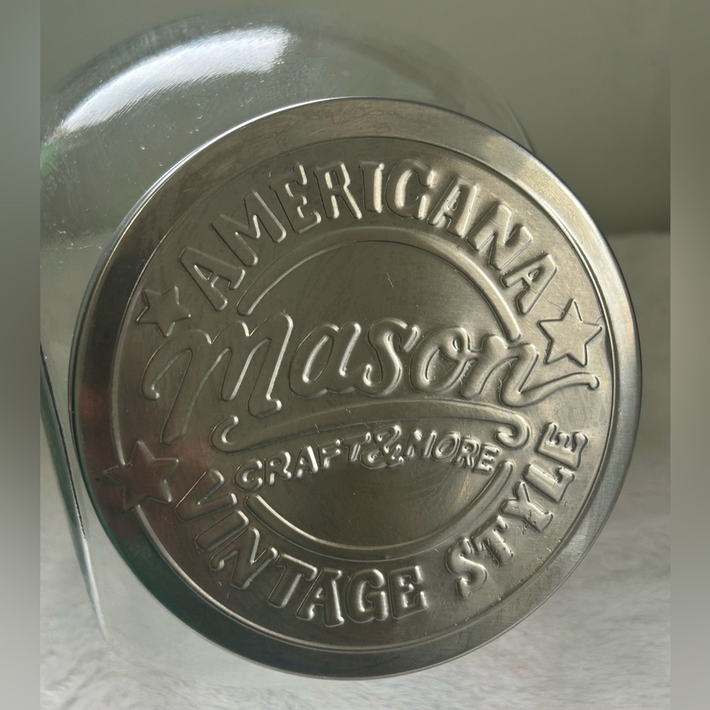 GLASS MASON CANISTER - Picture 2 of 6